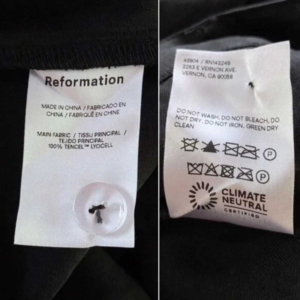 NEW Reformation Cairo Mid Rise Maxi Skirt Black 8
